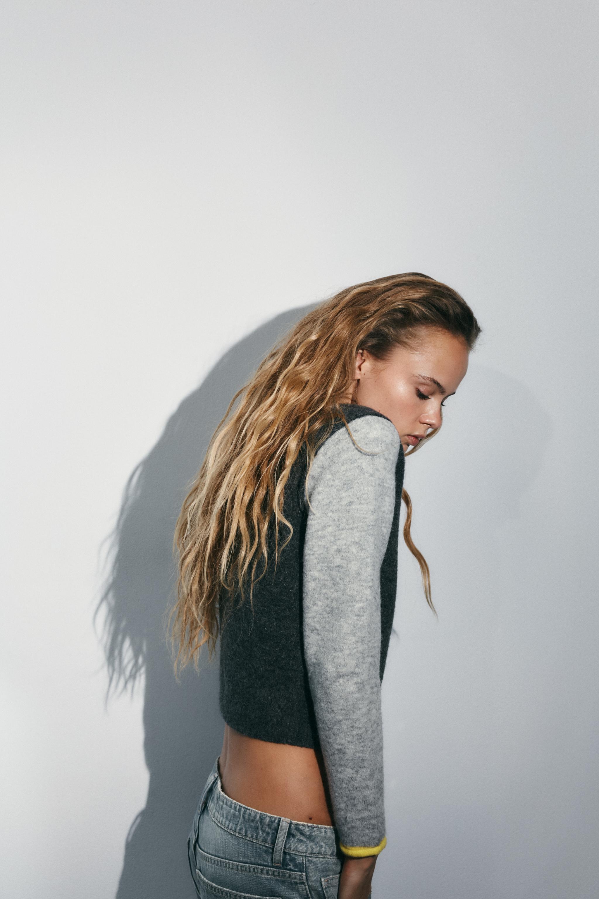 COLOR BLOCK CARDIGAN